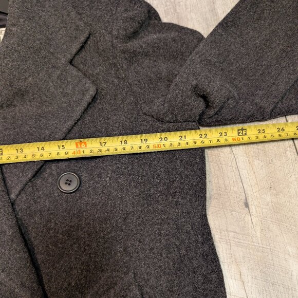 Vintage Jones New York Oversized PURE WOOL Maxi Coat | Charcoal Gray | Size S/M - Picture 11 of 13